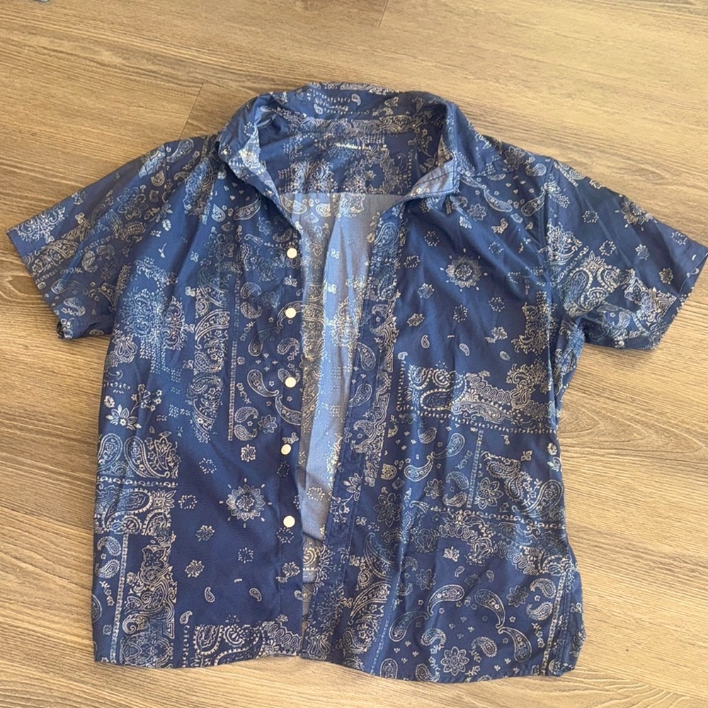 Abercrombie & Fitch Blue Casual Button Down Shirt